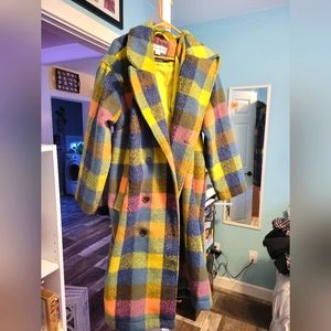 Ava&Viv multicolor plaid coat size 1x